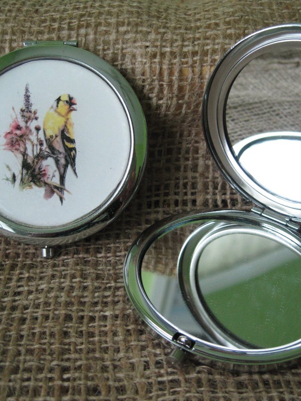 Goldfinch Themed Compact/Pocket Mirror